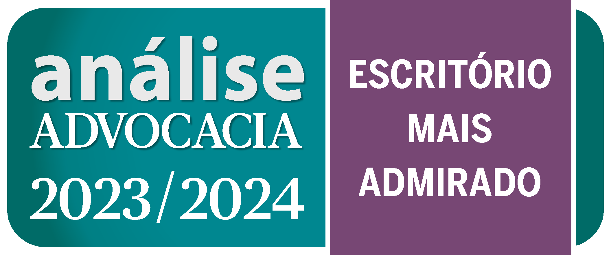 Selo Análise Advocacia 2023/2024 - Escritório Mais Admirado