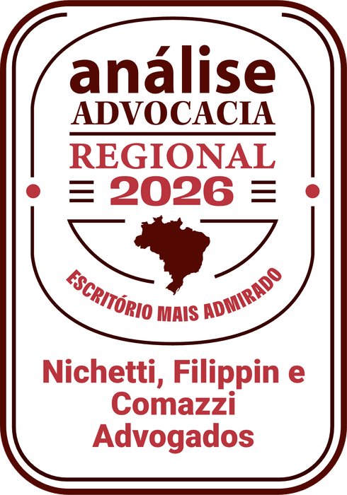 Selo Análise Advocacia Regional 2026 – Escritório Mais Admirado, Nichetti, Filippin e Comazzi Advogados